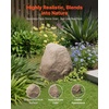 image:imageVEVOR Faux Rock Cover Outdoor Fake Rock Well Pump Cover Realistic Natural Texture Lightweight amp WeatherResistant Polyresin Artificial Boulder for Landscaping Garden Yard Dcor Brown Small SizeIrregular conesmall sizesandy yellow