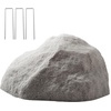 image:imageVEVOR Faux Rock Cover Outdoor Fake Rock Well Pump Cover Realistic Natural Texture Lightweight amp WeatherResistant Polyresin Artificial Boulder for Landscaping Garden Yard Dcor Brown Small SizeIrregular ovalMediumdark grey