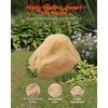 image:imageVEVOR Faux Rock Cover Outdoor Fake Rock Well Pump Cover Realistic Natural Texture Lightweight amp WeatherResistant Polyresin Artificial Boulder for Landscaping Garden Yard Dcor Brown Small SizeIrregular conesmall sizesandy color