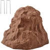 image:imageVEVOR Faux Rock Cover Outdoor Fake Rock Well Pump Cover Realistic Natural Texture Lightweight amp WeatherResistant Polyresin Artificial Boulder for Landscaping Garden Yard Dcor Brown Small SizeIrregular conesmall sizebrown