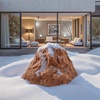 image:imageVEVOR Faux Rock Cover Outdoor Fake Rock Well Pump Cover Realistic Natural Texture Lightweight amp WeatherResistant Polyresin Artificial Boulder for Landscaping Garden Yard Dcor Brown Small SizeIrregular conesmall sizebrown