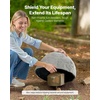 image:imageVEVOR Faux Rock Cover Outdoor Fake Rock Well Pump Cover Realistic Natural Texture Lightweight amp WeatherResistant Polyresin Artificial Boulder for Landscaping Garden Yard Dcor Brown Small SizeIrregular conesmall sizelight grey