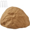 image:imageVEVOR Faux Rock Cover Outdoor Fake Rock Well Pump Cover Realistic Natural Texture Lightweight amp WeatherResistant Polyresin Artificial Boulder for Landscaping Garden Yard Dcor Brown Small SizeIrregular ovalMedium sizesandy yellow