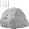 image:imageVEVOR Faux Rock Cover Outdoor Fake Rock Well Pump Cover Realistic Natural Texture Lightweight amp WeatherResistant Polyresin Artificial Boulder for Landscaping Garden Yard Dcor Brown Small SizeIrregular conesmall sizelight grey