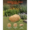 image:imageVEVOR Faux Rock Cover Outdoor Fake Rock Well Pump Cover Realistic Natural Texture Lightweight amp WeatherResistant Polyresin Artificial Boulder for Landscaping Garden Yard Dcor Brown Small SizeIrregular ovalsmall sizesandy yellow