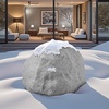 image:imageVEVOR Faux Rock Cover Outdoor Fake Rock Well Pump Cover Realistic Natural Texture Lightweight amp WeatherResistant Polyresin Artificial Boulder for Landscaping Garden Yard Dcor Brown Small SizeIrregular conesmall sizelight grey