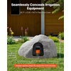 image:imageVEVOR Faux Rock Cover Outdoor Fake Rock Well Pump Cover Realistic Natural Texture Lightweight amp WeatherResistant Polyresin Artificial Boulder for Landscaping Garden Yard Dcor Brown Small SizeIrregular ovalMediumdark grey