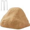 image:imageVEVOR Faux Rock Cover Outdoor Fake Rock Well Pump Cover Realistic Natural Texture Lightweight amp WeatherResistant Polyresin Artificial Boulder for Landscaping Garden Yard Dcor Brown Small SizeIrregular conesmall sizesandy color