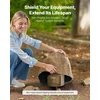 image:imageVEVOR Faux Rock Cover Outdoor Fake Rock Well Pump Cover Realistic Natural Texture Lightweight amp WeatherResistant Polyresin Artificial Boulder for Landscaping Garden Yard Dcor Brown Small SizeIrregular conesmall sizesandy yellow