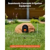 image:imageVEVOR Faux Rock Cover Outdoor Fake Rock Well Pump Cover Realistic Natural Texture Lightweight amp WeatherResistant Polyresin Artificial Boulder for Landscaping Garden Yard Dcor Brown Small SizeIrregular ovalsmall sizesandy yellow