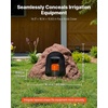 image:imageVEVOR Faux Rock Cover Outdoor Fake Rock Well Pump Cover Realistic Natural Texture Lightweight amp WeatherResistant Polyresin Artificial Boulder for Landscaping Garden Yard Dcor Brown Small SizeIrregular conesmall sizebrown
