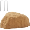 image:imageVEVOR Faux Rock Cover Outdoor Fake Rock Well Pump Cover Realistic Natural Texture Lightweight amp WeatherResistant Polyresin Artificial Boulder for Landscaping Garden Yard Dcor Brown Small SizeIrregular ovalsmall sizesandy yellow