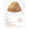 image:imageVEVOR Faux Rock Cover Outdoor Fake Rock Well Pump Cover Realistic Natural Texture Lightweight amp WeatherResistant Polyresin Artificial Boulder for Landscaping Garden Yard Dcor Brown Small SizeIrregular conesmall sizesandy color