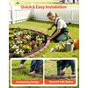 image:imageVEVOR Faux Stone Landscape Edging No Dig Garden Edging Border Flexible Blocks for Lawn Edging Flower Beds Driveway Yards with 12 Spikes 4 Pack 24 Bricks 16FT Kit 465 Lx 37 W x 22 H GreyBrown