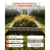 image:imageVEVOR Faux Stone Landscape Edging No Dig Garden Edging Border Flexible Blocks for Lawn Edging Flower Beds Driveway Yards with 12 Spikes 4 Pack 24 Bricks 16FT Kit 465 Lx 37 W x 22 H GreyBeige