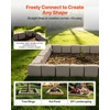 image:imageVEVOR Faux Stone Landscape Edging No Dig Garden Edging Border Flexible Blocks for Lawn Edging Flower Beds Driveway Yards with 12 Spikes 4 Pack 24 Bricks 16FT Kit 465 Lx 37 W x 22 H GreyBeige