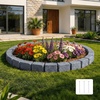 image:imageVEVOR Faux Stone Landscape Edging No Dig Garden Edging Border Flexible Blocks for Lawn Edging Flower Beds Driveway Yards with 12 Spikes 4 Pack 24 Bricks 16FT Kit 465 Lx 37 W x 22 H GreySandstone Gray