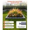 image:imageVEVOR Faux Stone Landscape Edging No Dig Garden Edging Border Flexible Blocks for Lawn Edging Flower Beds Driveway Yards with 12 Spikes 4 Pack 24 Bricks 16FT Kit 465 Lx 37 W x 22 H GreySandstone Gray