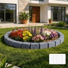 image:imageVEVOR Faux Stone Landscape Edging No Dig Garden Edging Border Flexible Blocks for Lawn Edging Flower Beds Driveway Yards with 12 Spikes 4 Pack 24 Bricks 16FT Kit 465 Lx 37 W x 22 H GreySandstone Gray
