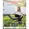 image:imageVEVOR Faux Stone Landscape Edging No Dig Garden Edging Border Flexible Blocks for Lawn Edging Flower Beds Driveway Yards with 12 Spikes 4 Pack 24 Bricks 16FT Kit 465 Lx 37 W x 22 H GreyCharcoal Black