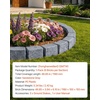 image:imageVEVOR Faux Stone Landscape Edging No Dig Garden Edging Border Flexible Blocks for Lawn Edging Flower Beds Driveway Yards with 12 Spikes 4 Pack 24 Bricks 16FT Kit 465 Lx 37 W x 22 H GreySandstone Gray