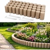 image:imageVEVOR Faux Stone Landscape Edging No Dig Garden Edging Border Flexible Blocks for Lawn Edging Flower Beds Driveway Yards with 12 Spikes 4 Pack 24 Bricks 16FT Kit 465 Lx 37 W x 22 H GreyBeige