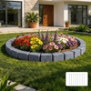 image:imageVEVOR Faux Stone Landscape Edging No Dig Garden Edging Border Flexible Blocks for Lawn Edging Flower Beds Driveway Yards with 12 Spikes 4 Pack 24 Bricks 16FT Kit 465 Lx 37 W x 22 H GreySandstone Gray
