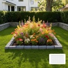 image:imageVEVOR Faux Stone Landscape Edging No Dig Garden Edging Border Flexible Blocks for Lawn Edging Flower Beds Driveway Yards with 12 Spikes 4 Pack 24 Bricks 16FT Kit 465 Lx 37 W x 22 H GreySandstone Gray
