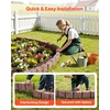 image:imageVEVOR Faux Stone Landscape Edging No Dig Garden Edging Border Flexible Blocks for Lawn Edging Flower Beds Driveway Yards with 12 Spikes 4 Pack 24 Bricks 16FT Kit 465 Lx 37 W x 22 H GreyBrown