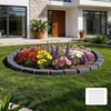 image:imageVEVOR Faux Stone Landscape Edging No Dig Garden Edging Border Flexible Blocks for Lawn Edging Flower Beds Driveway Yards with 12 Spikes 4 Pack 24 Bricks 16FT Kit 465 Lx 37 W x 22 H GreyCharcoal Black