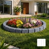 image:imageVEVOR Faux Stone Landscape Edging No Dig Garden Edging Border Flexible Blocks for Lawn Edging Flower Beds Driveway Yards with 12 Spikes 4 Pack 24 Bricks 16FT Kit 465 Lx 37 W x 22 H GreySandstone Gray
