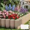 image:imageVEVOR Faux Stone Landscape Edging No Dig Garden Edging Border Flexible Blocks for Lawn Edging Flower Beds Driveway Yards with 12 Spikes 4 Pack 24 Bricks 16FT Kit 465 Lx 37 W x 22 H GreyBeige