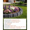 image:imageVEVOR Faux Stone Landscape Edging No Dig Garden Edging Border Flexible Blocks for Lawn Edging Flower Beds Driveway Yards with 12 Spikes 4 Pack 24 Bricks 16FT Kit 465 Lx 37 W x 22 H GreyCharcoal Black