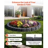 image:imageVEVOR Faux Stone Landscape Edging No Dig Garden Edging Border Flexible Blocks for Lawn Edging Flower Beds Driveway Yards with 12 Spikes 4 Pack 24 Bricks 16FT Kit 465 Lx 37 W x 22 H GreyCharcoal Black