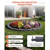 image:imageVEVOR Faux Stone Landscape Edging No Dig Garden Edging Border Flexible Blocks for Lawn Edging Flower Beds Driveway Yards with 12 Spikes 4 Pack 24 Bricks 16FT Kit 465 Lx 37 W x 22 H GreyCharcoal Black