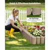 image:imageVEVOR Faux Stone Landscape Edging No Dig Garden Edging Border Flexible Blocks for Lawn Edging Flower Beds Driveway Yards with 12 Spikes 4 Pack 24 Bricks 16FT Kit 465 Lx 37 W x 22 H GreyBeige