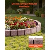 image:imageVEVOR Faux Stone Landscape Edging No Dig Garden Edging Border Flexible Blocks for Lawn Edging Flower Beds Driveway Yards with 12 Spikes 4 Pack 24 Bricks 16FT Kit 465 Lx 37 W x 22 H GreyBrown