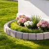 image:imageVEVOR Faux Stone Landscape Edging No Dig Garden Edging Border Flexible Blocks for Lawn Edging Flower Beds Driveway Yards with 12 Spikes 4 Pack 24 Bricks 16FT Kit 465 Lx 37 W x 22 H GreyBeige