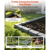 image:imageVEVOR Faux Stone Landscape Edging No Dig Garden Edging Border Flexible Blocks for Lawn Edging Flower Beds Driveway Yards with 12 Spikes 4 Pack 24 Bricks 16FT Kit 465 Lx 37 W x 22 H GreySandstone Gray