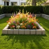 image:imageVEVOR Faux Stone Landscape Edging No Dig Garden Edging Border Flexible Blocks for Lawn Edging Flower Beds Driveway Yards with 12 Spikes 4 Pack 24 Bricks 16FT Kit 465 Lx 37 W x 22 H GreyBeige