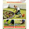 image:imageVEVOR Faux Stone Landscape Edging No Dig Garden Edging Border Flexible Blocks for Lawn Edging Flower Beds Driveway Yards with 12 Spikes 4 Pack 24 Bricks 16FT Kit 465 Lx 37 W x 22 H GreySandstone Gray