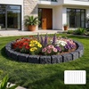 image:imageVEVOR Faux Stone Landscape Edging No Dig Garden Edging Border Flexible Blocks for Lawn Edging Flower Beds Driveway Yards with 12 Spikes 4 Pack 24 Bricks 16FT Kit 465 Lx 37 W x 22 H GreyCharcoal Black
