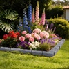image:imageVEVOR Faux Stone Landscape Edging No Dig Garden Edging Border Flexible Blocks for Lawn Edging Flower Beds Driveway Yards with 12 Spikes 4 Pack 24 Bricks 16FT Kit 465 Lx 37 W x 22 H GreySandstone Gray