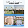 image:imageVEVOR Garden Arbor 945 H x 985 W x 158 D in Metal Archway Sturdy Outdoor Trellis Arch with Stakes Easy to Assemble Pergola Arbor for Plant Climbing Yard Lawn Wedding Party DecorationBlack