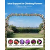 image:imageVEVOR Garden Arbor 945 H x 985 W x 158 D in Metal Archway Sturdy Outdoor Trellis Arch with Stakes Easy to Assemble Pergola Arbor for Plant Climbing Yard Lawn Wedding Party DecorationBlack