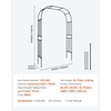 image:imageVEVOR Garden Arbor 945 H x 985 W x 158 D in Metal Archway Sturdy Outdoor Trellis Arch with Stakes Easy to Assemble Pergola Arbor for Plant Climbing Yard Lawn Wedding Party DecorationBlack
