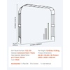 image:imageVEVOR Garden Arbor 945 H x 985 W x 158 D in Metal Archway Sturdy Outdoor Trellis Arch with Stakes Easy to Assemble Pergola Arbor for Plant Climbing Yard Lawn Wedding Party DecorationBlack