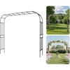 image:imageVEVOR Garden Arbor 945 H x 985 W x 158 D in Metal Archway Sturdy Outdoor Trellis Arch with Stakes Easy to Assemble Pergola Arbor for Plant Climbing Yard Lawn Wedding Party DecorationBlack