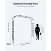 image:imageVEVOR Garden Arbor 945 H x 985 W x 158 D in Metal Archway Sturdy Outdoor Trellis Arch with Stakes Easy to Assemble Pergola Arbor for Plant Climbing Yard Lawn Wedding Party DecorationBlack