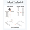 image:imageVEVOR Garden Arbor 945 H x 985 W x 158 D in Metal Archway Sturdy Outdoor Trellis Arch with Stakes Easy to Assemble Pergola Arbor for Plant Climbing Yard Lawn Wedding Party DecorationBlack